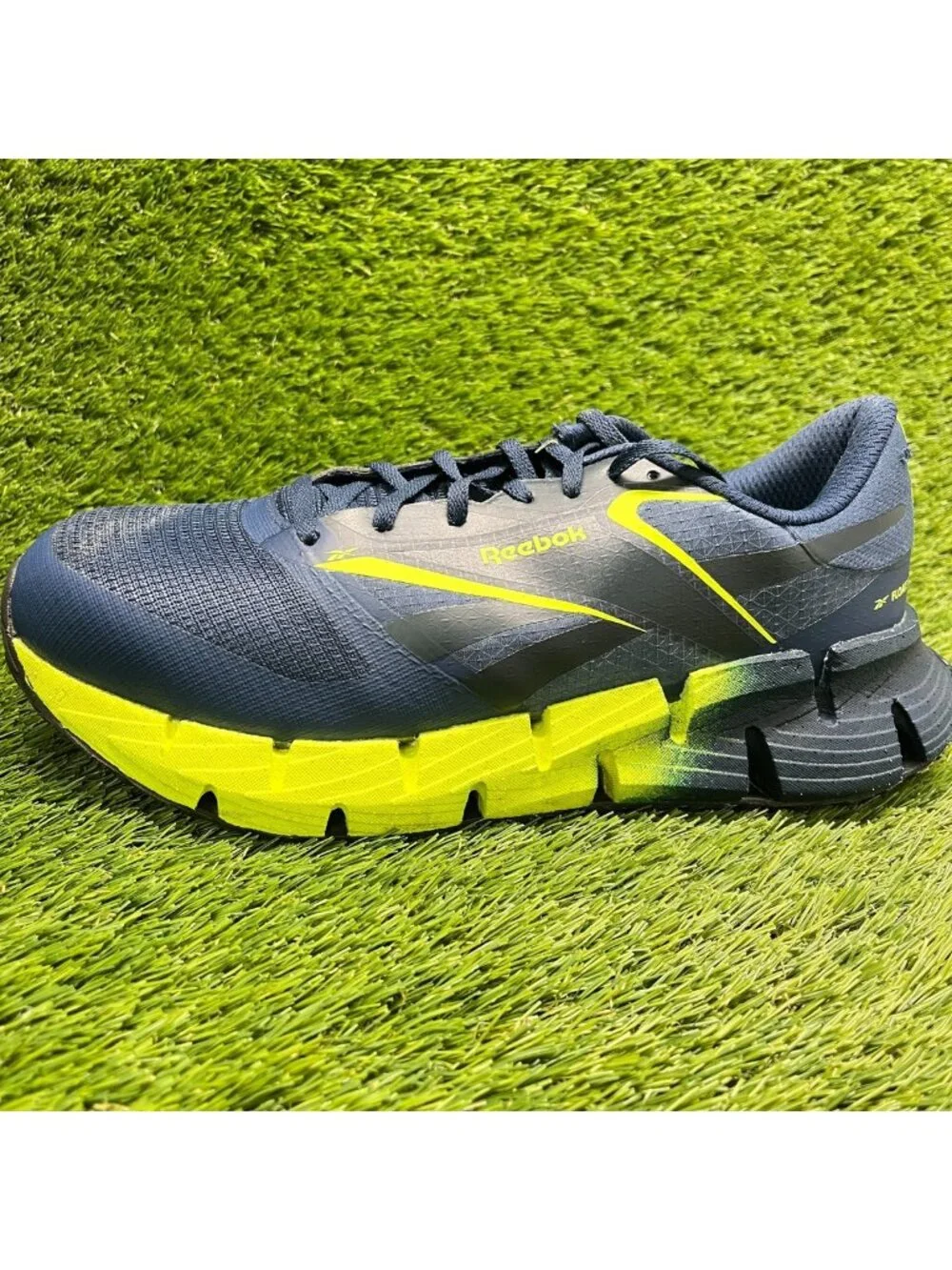 Reebok FloatZig Mens Size 9.5E Blue Yellow Composite Toe Safety Working Shoes